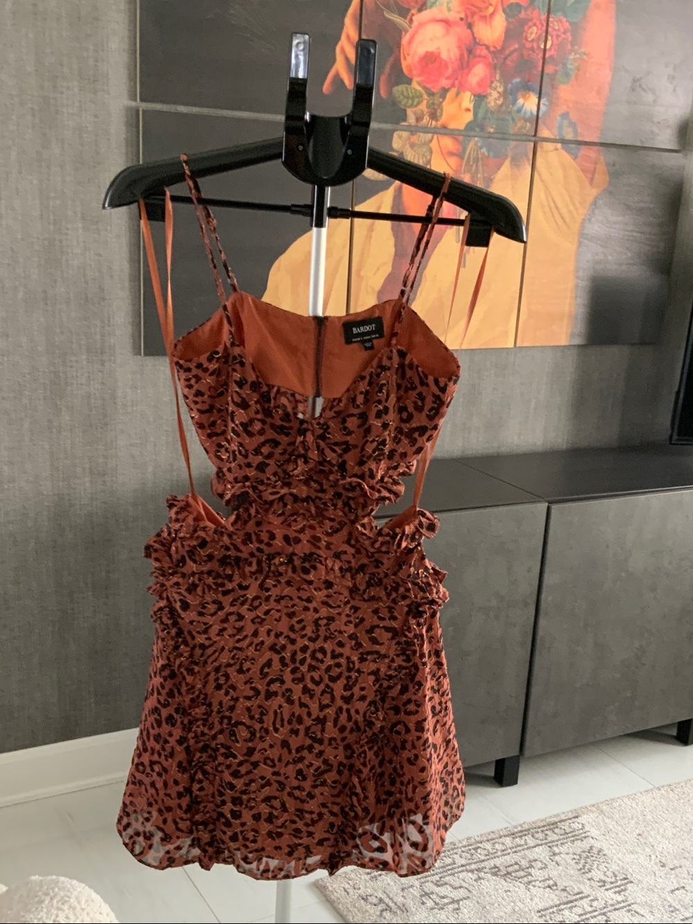 Bardot Rust Leopard-Print Mini Dress 4